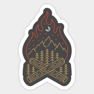 Campfire and Nature Sticker